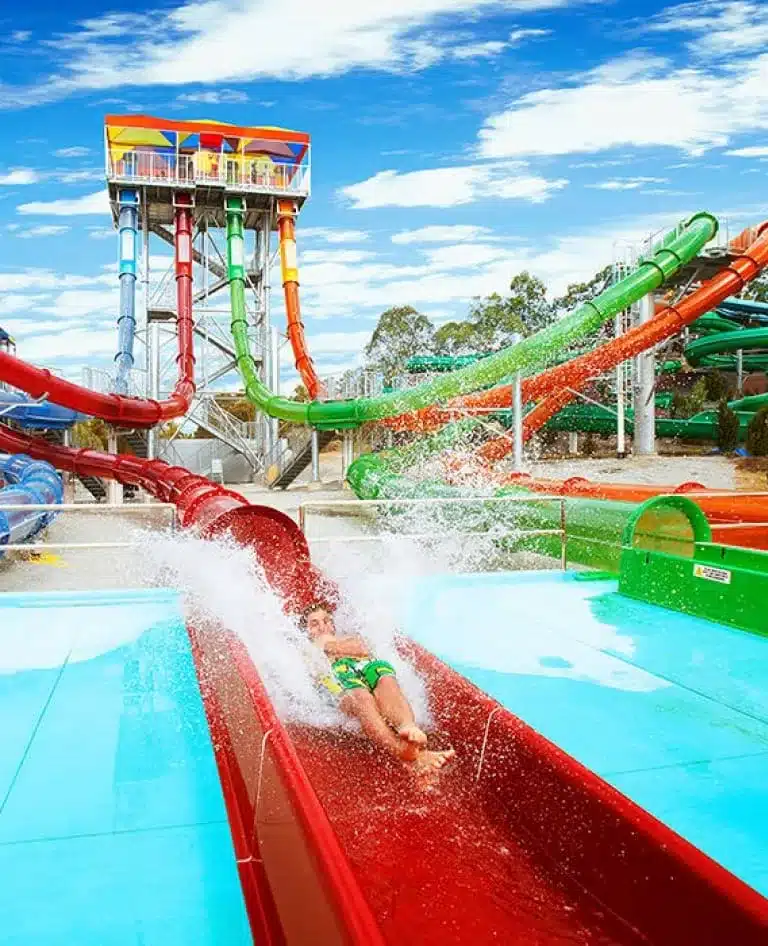 Wet'n'Wild boy on slide