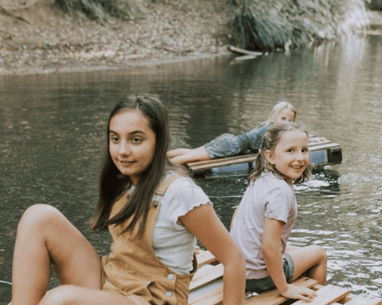 Children rafting
