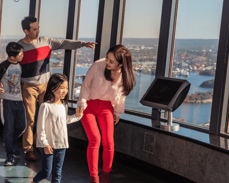 Family visiting Sydney Tower Eye