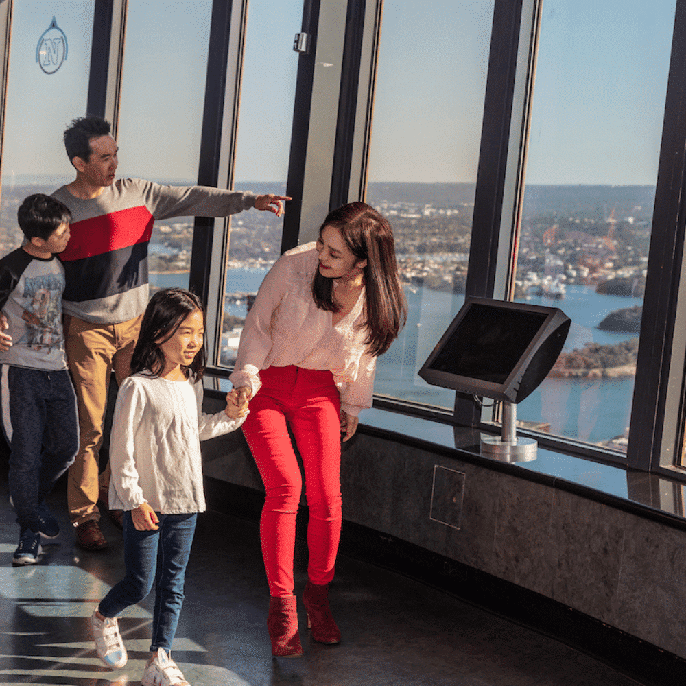 Family visiting Sydney Tower Eye