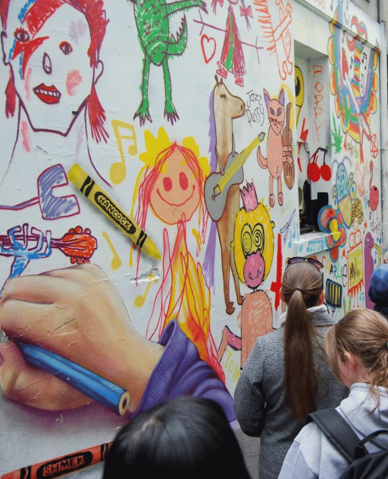 Melbourne CBD Crayola Wall