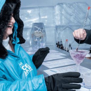 IceBar Melbourne Lady with Cocktail