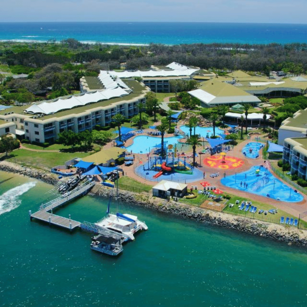 Overhead view of Sea World Resort Gold Coast