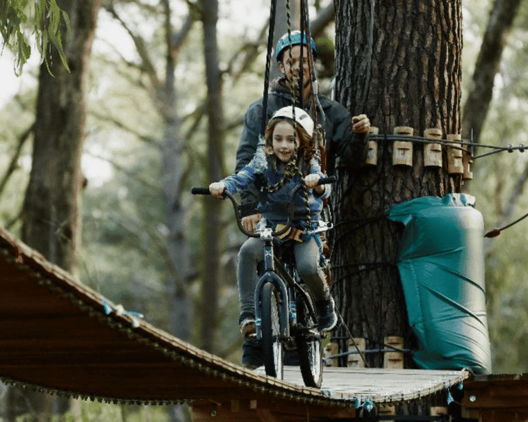 Forest Adventures BMX on a wire