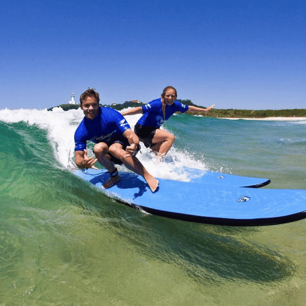 Catching a wave at Byron