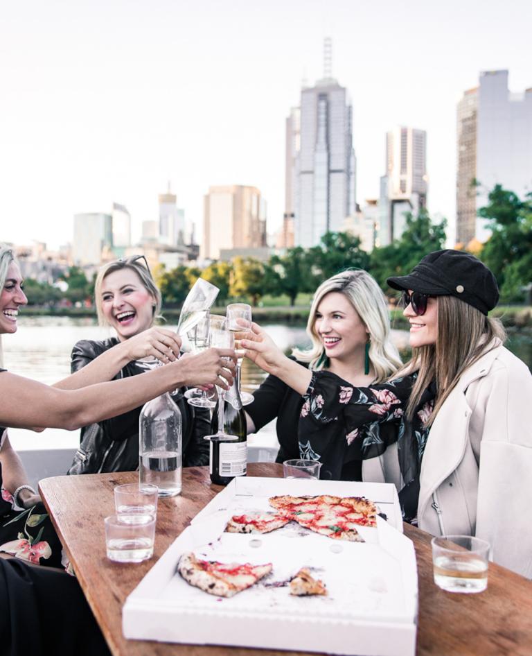 Ladies cheers on GoBoat Melbourne