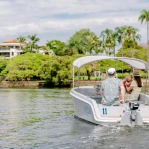 Skipper your own electric boat and cruise the River City.