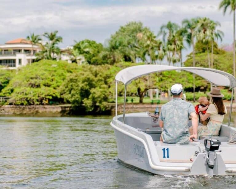Skipper your own electric boat and cruise the River City.
