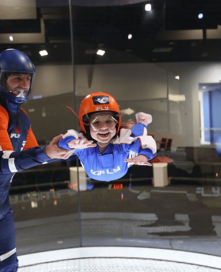 Indoor skydiving is a thrill for kids
