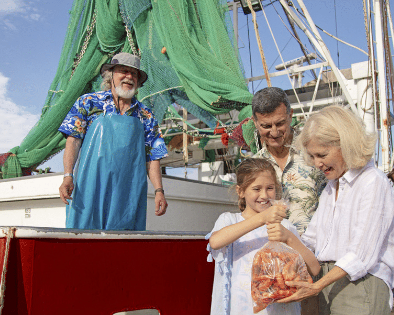 Fresh prawns from Fisherman's Co-Op Gold Coast