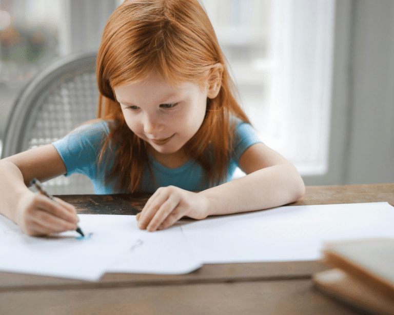 Girl creating her Wish List