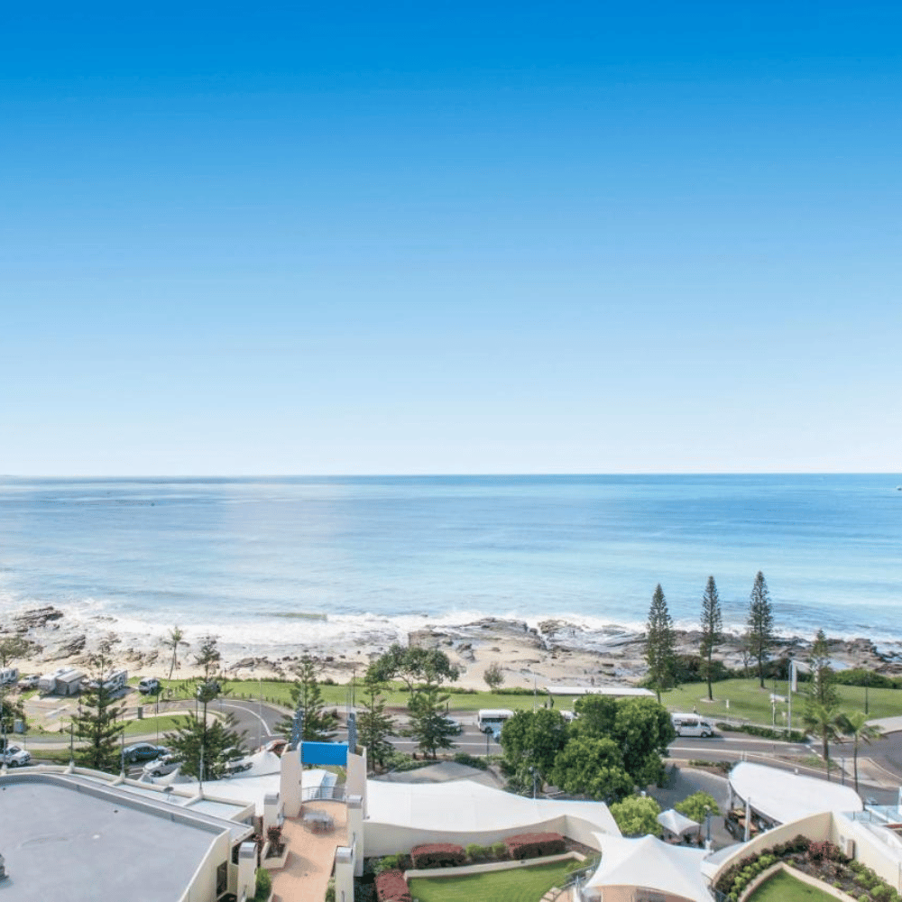 Outlook over Mooloolaba beach