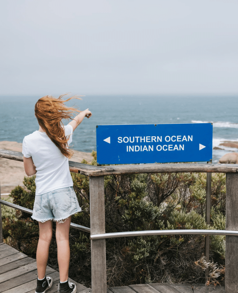 Girl at Cape Leeuwin Lookout