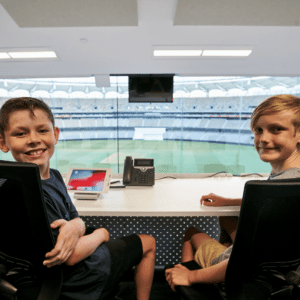 Boys in the box at Optus Stadium