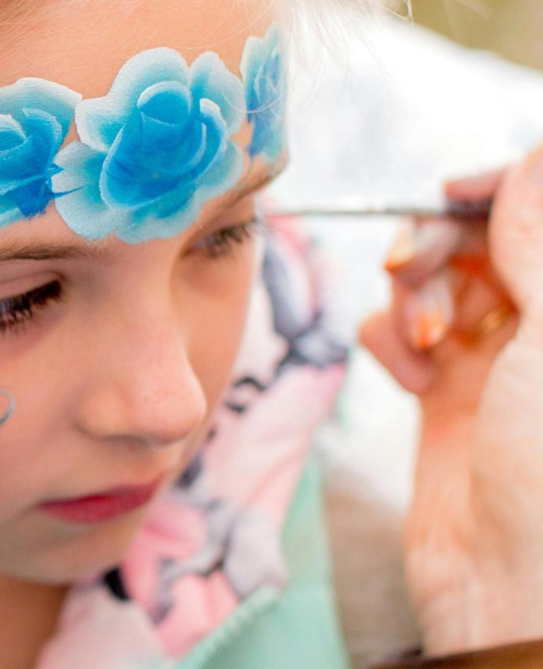 Girl getting Face Painted