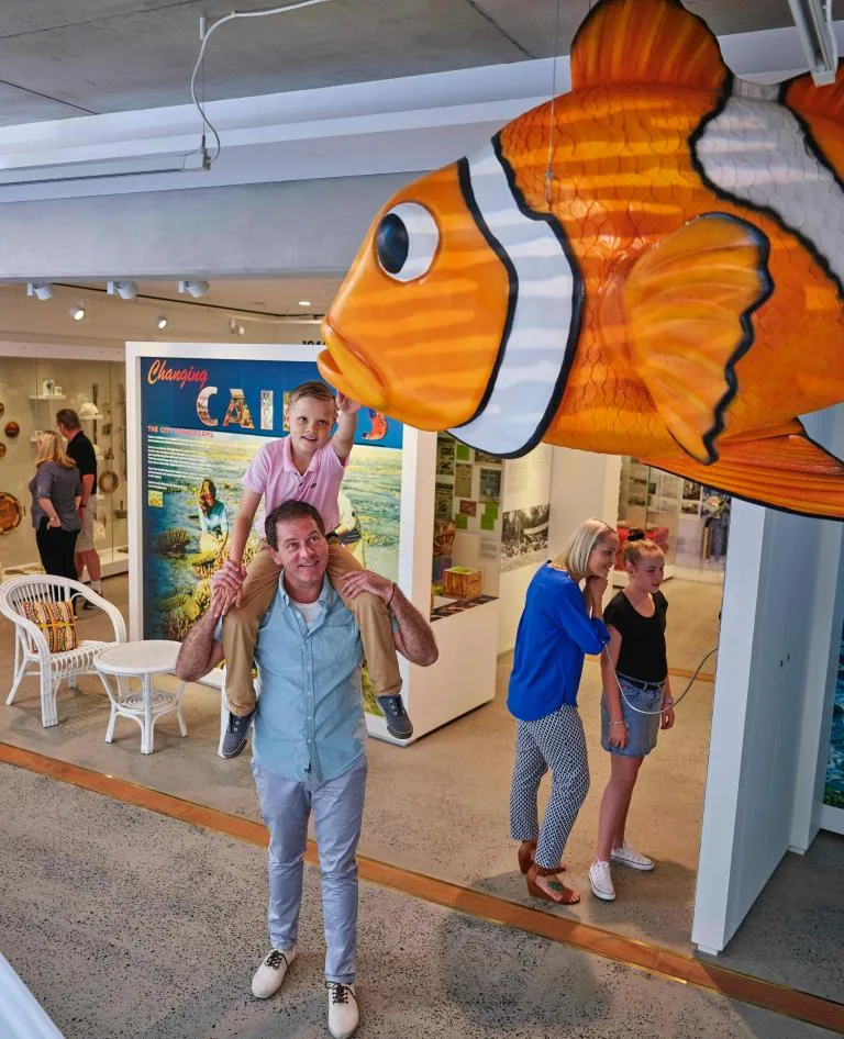 Family in the museum