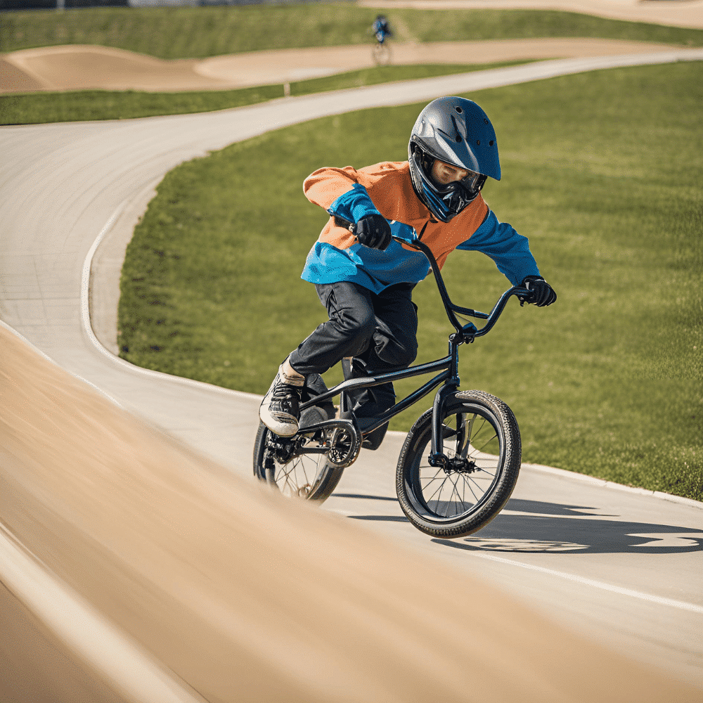 Boy on BMX bike