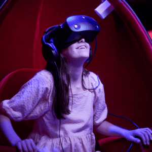 Girl experiencing Voyager Theatre