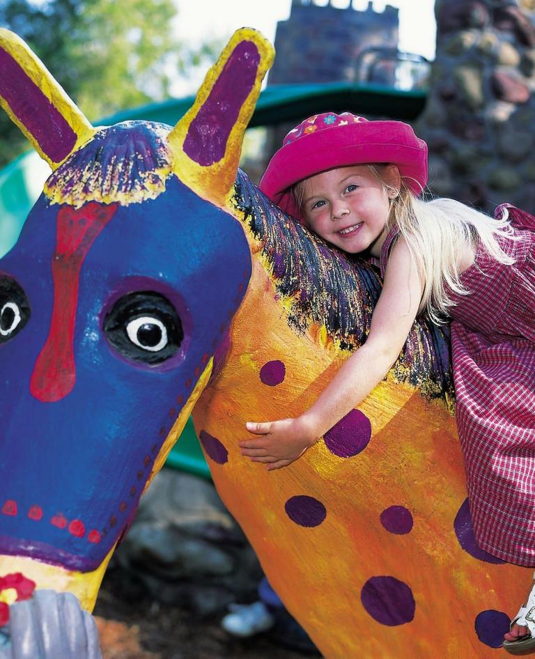 Girl on horse at Fairy Park