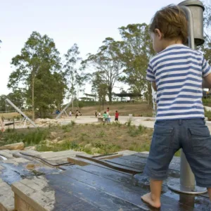 Boy on playground Western Sydney Parklands