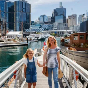 Mum and daughter at Darling Harbour