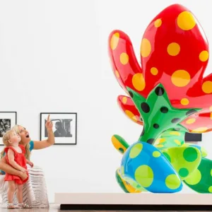 Child looking at art at the Queensland Art Gallery