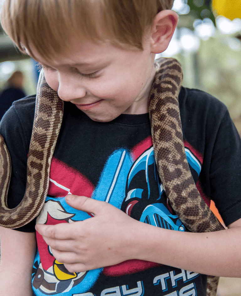 Boy with snake