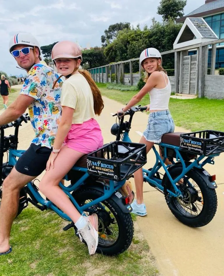 Family on E-Bikes