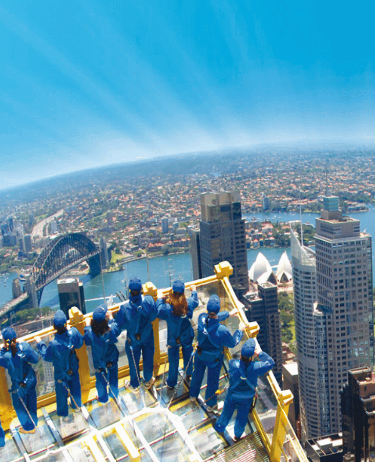 Iconic views over Sydney Harbour from the Skywalk