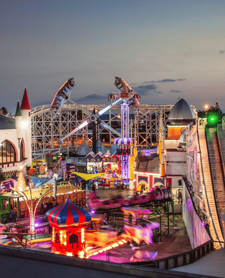 Luna Park Melbourne at night