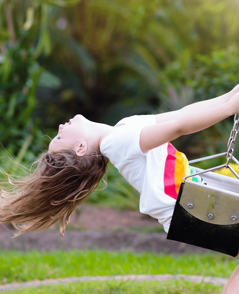 Girl on swing