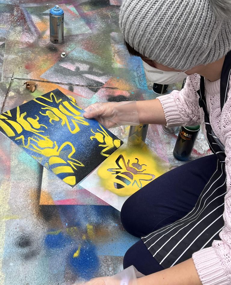 Kids Stencil Street Art Workshop