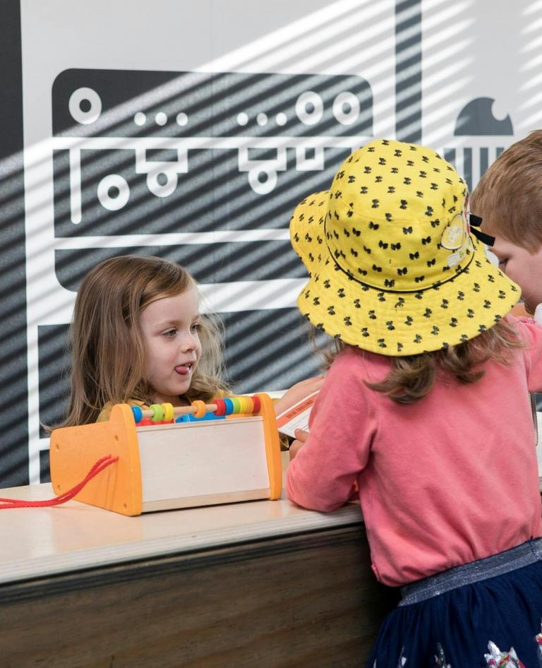 Children enjoying PlayUp at Museum of Australian Democracy